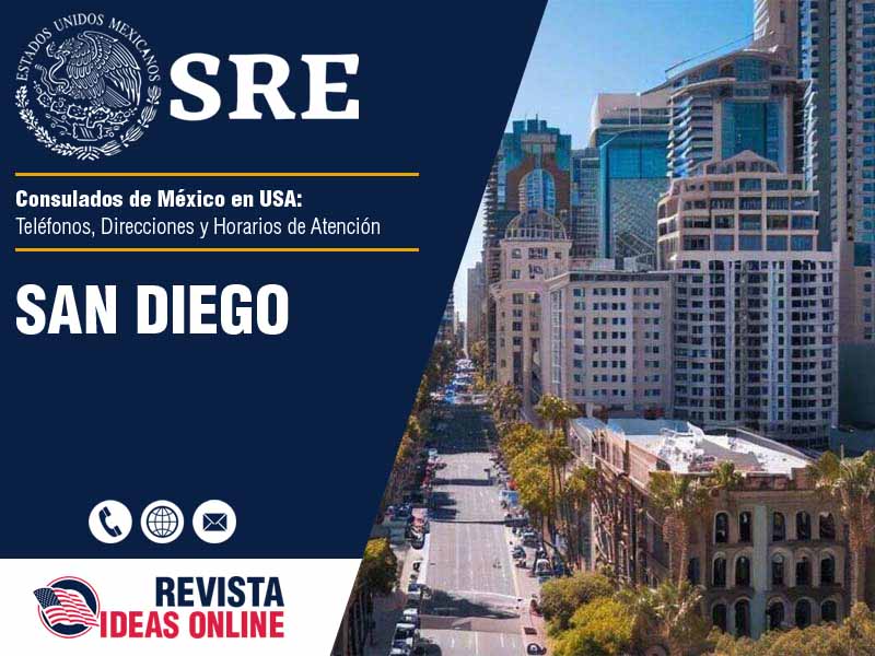 Consulado de Mxico en San Diego - Telfonos, Direcciones y Horarios de Atencin